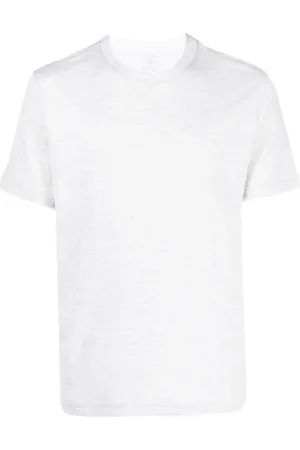 ELEVENTY Top, Herre, Grå, 2XL, Bomuld, Grå bomulds T-shirt med dobbeltlags kant