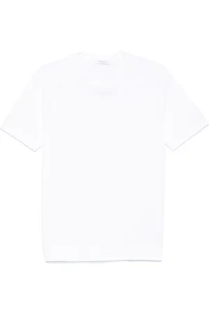Boglioli Top, Herre, Hvid, 2XL, Bomuld, Bomuld T-shirt Made in Italy