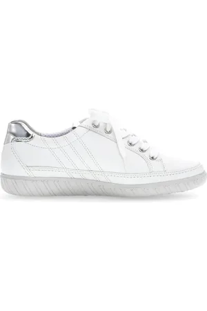 Gabor Sko, Dame, Hvid, 37 EU, Læder, Hvid Lace-up Sneaker