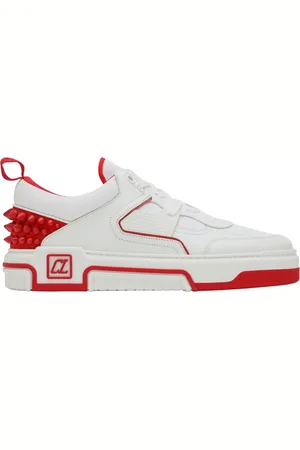 Christian Louboutin Sko, Herre, Hvid, 43 1/2 EU, Læder, Low Top Astro Sneaker