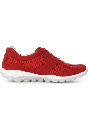 Gabor Sko, Dame, Rød, 42 EU, Suede, Walking Rolling Sneaker