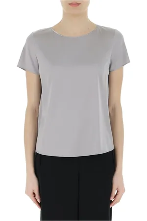 Emporio Armani Top, Dame, Grå, M, Uld, Grå T-shirt