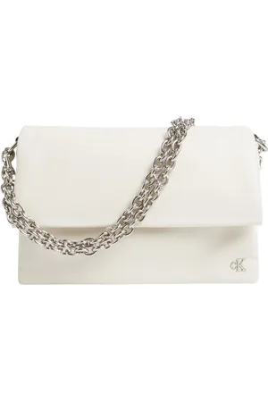Calvin Klein Taske, Dame, , ONE SIZE, Uld, Cremefarvet skuldertaske