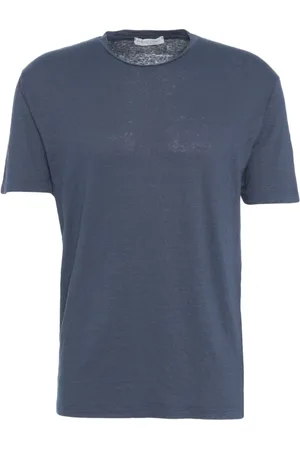 Daniele Fiesoli Top, Herre, Blå, XL, Uld, Blå Linned T-Shirt Stilfuldt Design