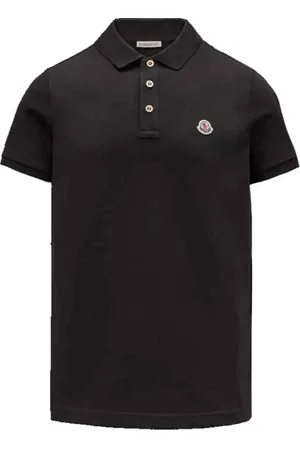 Moncler Top, Herre, Sort, L, Bomuld, Polo T-shirt med logo