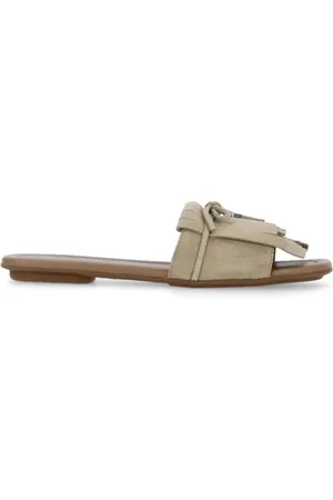 Hogan Sko, Dame, , 38 EU, sandaler i ruskind med frynser