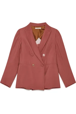 Maliparmi Jakke, Dame, Rød, S, Satin, Double-Breasted Satin Jakke