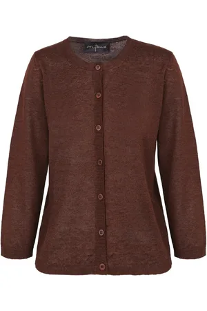Cortana Strik, Dame, Brun, L, Linen Silk Cardigan