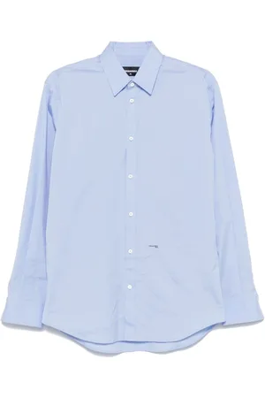 Dsquared2 Skjorte, Herre, Blå, S, Bomuld, Casual Skjorte