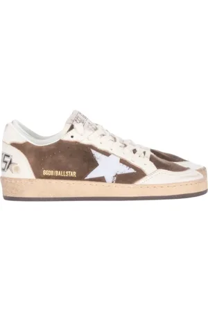 Golden Goose Sko, Dame, Brun, 40 EU, Læder, Brun Beige Hvid Ballstar Sneakers