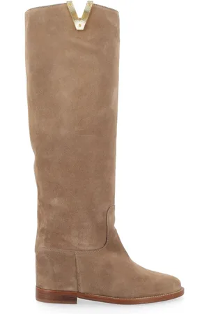Via Roma Sko, Dame, Brun, 39 EU, Hamp, Champagne Velour Støvler
