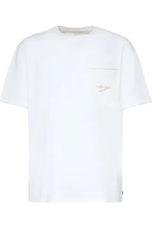 ELEVENTY Top, Herre, Hvid, S, Bomuld, Hvid T-shirt