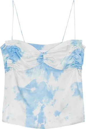 Ganni Top, Dame, Hvid, L, Satin, Satin Slip Top