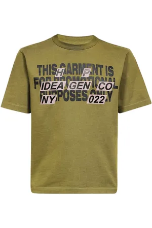 Heron Preston Top, Herre, Grøn, S, Bomuld, Bomulds T-shirt med frontprint