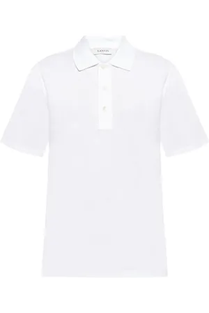 Lanvin Top, Herre, Hvid, S, Bomuld, Hvid Polo Shirt med Korte Ærmer