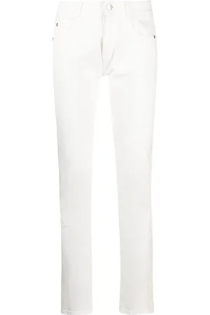 Stella McCartney Bukser, Dame, Hvid, W28, Bomuld, Slim-Cut Chinos