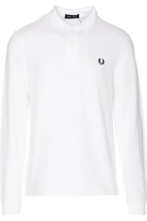 Fred Perry Top, Herre, Hvid, XL, Klassisk langærmet poloshirt