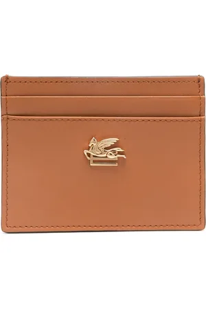 Etro Tilbehør, Dame, Brun, ONE SIZE, Læder, Brun Læder Pungeholder
