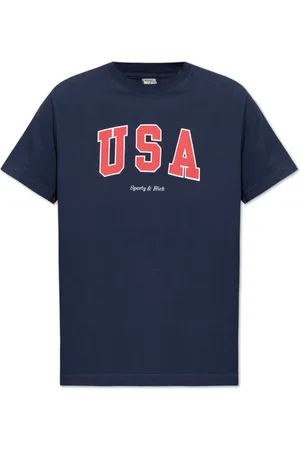 Sporty & Rich Top, unisex, Blå, XS, Bomuld, Cotton T-Shirt