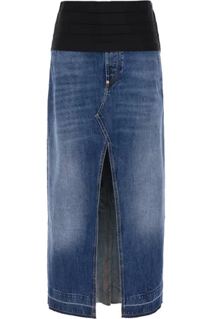 Stella McCartney Nederdel, Dame, Blå, S, Denim, Denim Maxi Nederdel