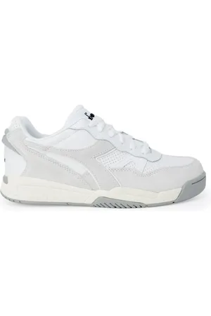 Diadora Sko, Herre, Hvid, 44 EU, Læder, Sporty Sneakers med gummisål