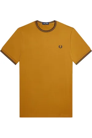 Fred Perry Top, Herre, Brun, M, Bomuld, Twin Tipped Cotton T-Shirt