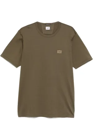 C.P. Company Top, Herre, Grøn, M, Crew Neck Kortærmet Skjorte