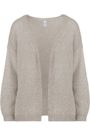 Bomboogie Strik, Dame, Grå, S, Uld, Hyggelig Mohair Blend Cardigan