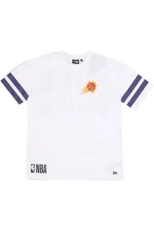 New Era Top, Herre, Hvid, L, Bomuld, NBA Arch Grafisk Tee Hvid/Orange