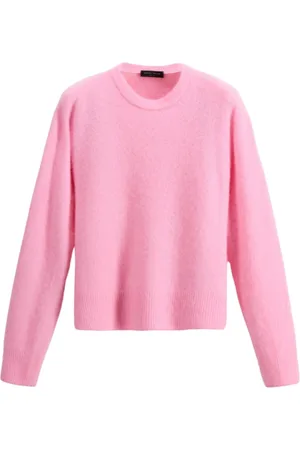 Roberto Collina Strik, Dame, Lyserød, L, Cashmere, Kashmir og Silke Sweater