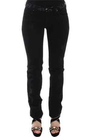 ERMANNO SCERVINO Jeans, Dame, Sort, XS, Bomuld, Chic sorte skinny statement jeans