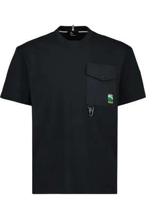 Moncler Top, Herre, Sort, S, Bomuld, Pocket T-shirt