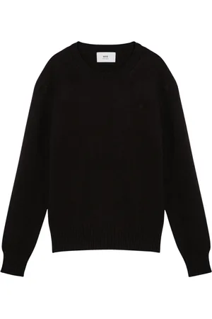 Ami Strik, Herre, Brun, L, Cashmere, Rundhals T-shirt