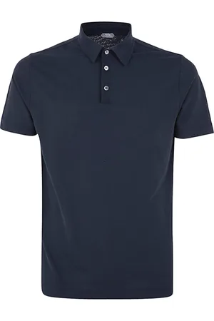 ZANONE Top, Herre, Blå, 3XL, Uld, Polo Basic T-shirt