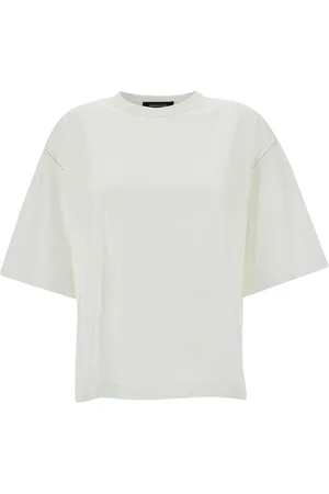 Fabiana Filippi Top, Dame, Hvid, S, Bomuld, Oversized bomulds T-shirt
