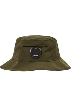 C.P. Company Tilbehør, Herre, Grøn, M, Polyester, Polyester Bucket Hat med Logo