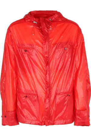 Salvatore Ferragamo Jakke, Herre, Rød, M, Uld, Justerbar Snørelukning Techno Fabric Jakke
