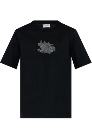 Burberry Top, Dame, Sort, S, Bomuld, Bomulds T-shirt