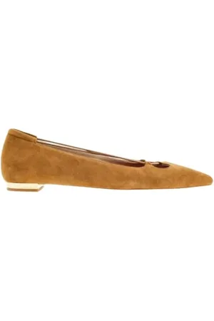 Carolina Herrera Sko, Dame, Brun, 37 EU, Læder, Flade sko Insignia Grid