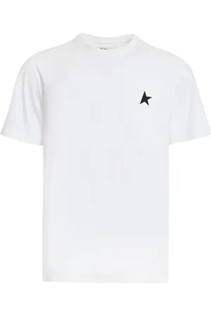 Golden Goose Top, Herre, Hvid, M, Bomuld, Stjernekollektion Bomuld Crew-Neck T-shirt