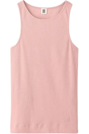 By Malene Birger Top, Dame, Lyserød, M, Bomuld, Ribbed Tank Top Amani