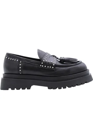 Laura Bellariva Sko, Dame, Sort, 38 EU, Uld, Stilfulde Mocassin Loafers