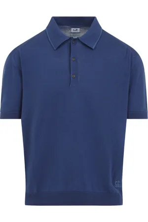 C.P. Company Top, Herre, Blå, S, Knappe Polo Strik
