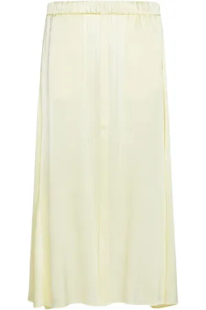 FORTE FORTE Nederdel, Dame, , S, Satin, Silke Satin Midi Nederdel med Knapper