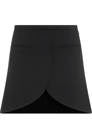 Courrèges Nederdel, Dame, Sort, S, Polyester, Ellipse Twill Mini Skirt