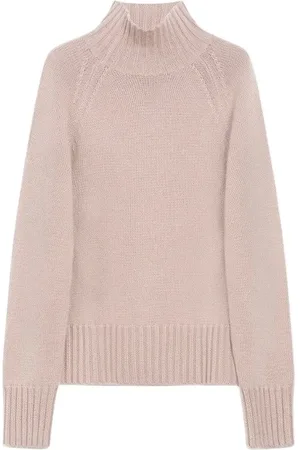 Max Mara Strik, Dame, Lyserød, L, Uld, Mantova Strik