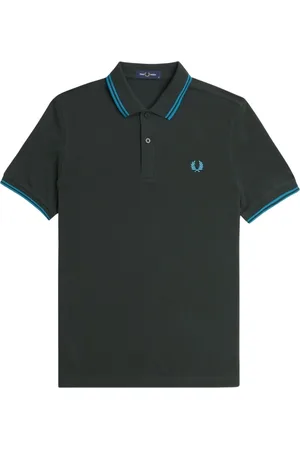 Fred Perry Top, Herre, Grøn, XL, Bomuld, Double Stripe Polo Shirt M3600