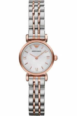Emporio Armani Tilbehør, Dame, Lyserød, ONE SIZE, Uld, Rose Gold Rustfrit Stål Dameur