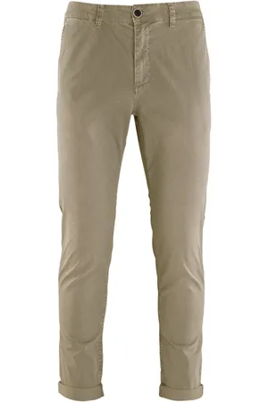 Bomboogie Bukser, Herre, Grøn, W30, Bomuld, Stribede Gabardine Chino Bukser