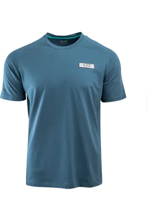 EA7 Top, Herre, Blå, L, Bomuld, T-shirt